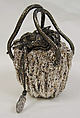 Bag, Michele Oka Doner (American, born Miami Beach, Florida, 1945), sterling silver, leather, synthetic, American