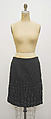 Ensemble, Prada (Italian, founded 1913), (a) plastic, wool, feathers, mohair, rayon; (b) silk, synthetic fiber, wool; (c, d) silk; (e, f) plastic (vinyl), leather, Italian