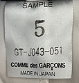 Ensemble, (a–d) Comme des Garçons (Japanese, founded 1969), (a, b) synthetic, (c, d) leather, (e) silk, synthetic, Japanese