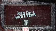 Ensemble, Jean Paul Gaultier (French, born 1952), leather, synthetic, French