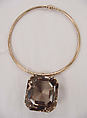 Necklace, Citrine, metal, Italian