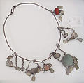 Necklace, metal, stone, Moroccan