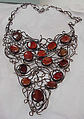 Jewelry set, metal, carnelian, stone, Israeli