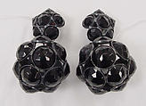 Earrings, Yves Saint Laurent  French, plastic, metal, French