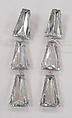 Clip earrings, Kenneth Jay Lane American, glass, metal, American