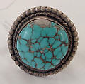 Ring, turquoise, silver, Indigenous American