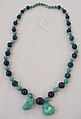 Necklace, Muriel Kallis Newman  American, turquoise, cobalt, cotton, American