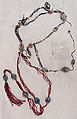 Jewelry set, ceramic, glass, European