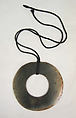 Pendant, jade, cotton, Chinese