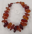 Necklace, amber, Russian