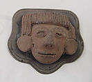 Pin, clay, silver, Indigenous American (Olmec peoples)