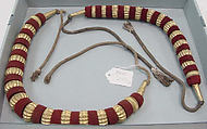 Jewelry set, metal, wool, cotton, Nepalese (Newar)