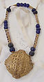 Necklace, gold, stone, plastic, African (Ashanti peoples)