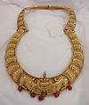 Necklace, gold, jade, coral, Italian