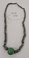 Necklace, jade, Indigenous American (Costa Rican)