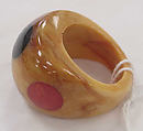 Ring, plastic, American