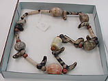 Necklace, marble, cotton, Japanese