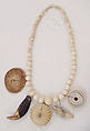 Necklace, ivory, cotton, Japanese
