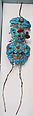 Hairpin, feathers, metal, stone. silk, Chinese