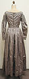 Dress, silk, cotton, American