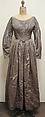 Dress, silk, cotton, American