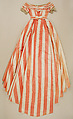 Evening dress, silk (probably), glass, British