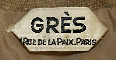Dress, Madame Grès (Germaine Émilie Krebs) (French, Paris 1903–1993 Var region), wool, silk, French