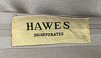 Dinner dress, Hawes Incorporated (American, 1928–40; 1947–48), Silk, American