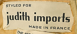 Ensemble, Judith Imports, Wool, French