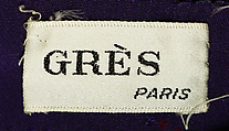 Evening ensemble, Madame Grès (Germaine Émilie Krebs) (French, Paris 1903–1993 Var region), Silk, French