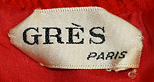 Dress, Madame Grès (Germaine Émilie Krebs) (French, Paris 1903–1993 Var region), Wool, French