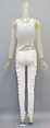 Ensemble, Helmut Lang (Austrian, born 1956), (a–c) cotton; (d) cotton, synthetic; (e, f) cotton, leather, Austrian