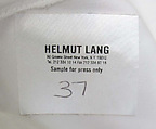 Ensemble, Helmut Lang (Austrian, born 1956), (a) synthetic; (b, c) leather, suede, jute, lizard skin, synthetic, Austrian