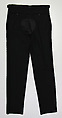 Ensemble, Helmut Lang (Austrian, born 1956), wool, cotton, silk, metal, Spazzolato, Austrian