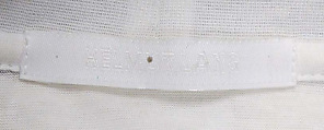 Ensemble, Helmut Lang (Austrian, born 1956), wool, cotton, silk, metal, Spazzolato, Austrian