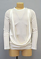 Ensemble, Helmut Lang (Austrian, born 1956), wool, cotton, silk, metal, Spazzolato, Austrian
