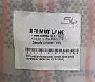 Ensemble, Helmut Lang (Austrian, born 1956), (a) cotton, synthetic; (b) cotton; (c) cotton, silver metal, synthetic; (d, e) leather, synthetic; (f) leather, sterling silver, Austrian