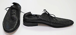 Ensemble, Helmut Lang (Austrian, born 1956), (a, c) synthetic; (b, f) synthetic, metal; (d) cotton, metal; (e) watersnake, metal; (g, h) leather, Austrian