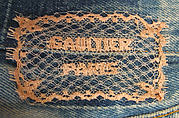 Jeans, Jean Paul Gaultier (French, born 1952), (a) cotton, plastic, metal, silk; (b) synthetic, French