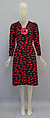 Dress, Yves Saint Laurent (French, founded 1961), rayon, polyester, plastic (vinyl), French