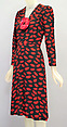 Dress, Yves Saint Laurent (French, founded 1961), rayon, polyester, plastic (vinyl), French