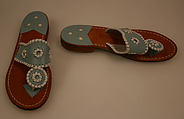 Thong sandals, Jack Rogers (American, founded 1960), leather, American