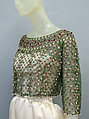 Ensemble, House of Balenciaga (French, founded 1937), silk, metal, synthetic, glass, Spanish