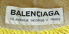 Hat, House of Balenciaga (French, founded 1937), straw, silk, French