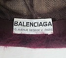 Pillbox hat, House of Balenciaga (French, founded 1937), wool, silk, cotton, French
