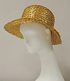 Hat, House of Balenciaga (French, founded 1937), straw, silk, metal, French