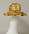 Hat, House of Balenciaga (French, founded 1937), straw, silk, metal, French