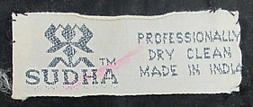 Suit, (a) wool, silk; (b) wool, silk, metal; (c) cotton; (d) silk, leather, metal; (e) cotton; (f, g) metal, enamel; (h) silk, metal; (i) silk, metal; (j, k) synthetic; (l, m) silk, leather, metal; (n, o) silk, leather; (p) wool, silk, leather., American