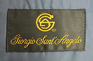 Suit, (a) cotton, synthetic; (b) cotton, synthetic, metal; (c) silk; (d) silk, leather, metal; (e) cotton; (f, g) metal, enamel; (h) silk; (i, j) cotton; (k, l) leather; (m) straw, silk, leather; (n) wood, horn, synthetic., American