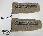Suit, (a) cotton, synthetic; (b) cotton, synthetic, metal; (c) silk; (d) silk, leather, metal; (e) cotton; (f, g) metal, enamel; (h) silk; (i, j) cotton; (k, l) leather; (m) straw, silk, leather; (n) wood, horn, synthetic., American